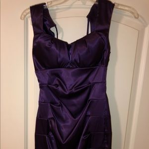 short dark purple dress